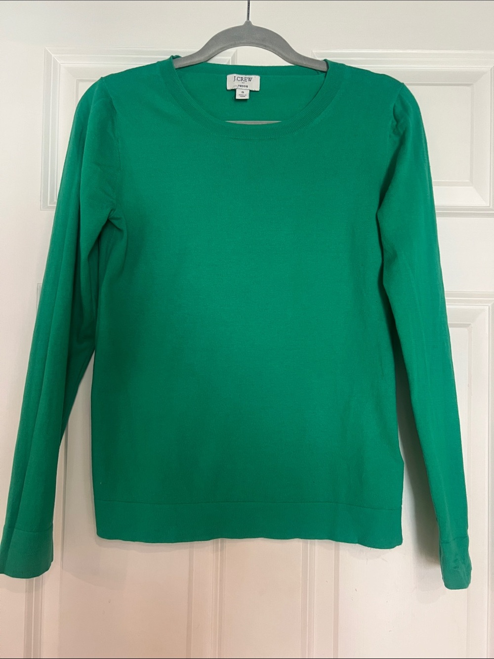 J. Crew Kelly Green Long Sleeve Crewneck Sweater